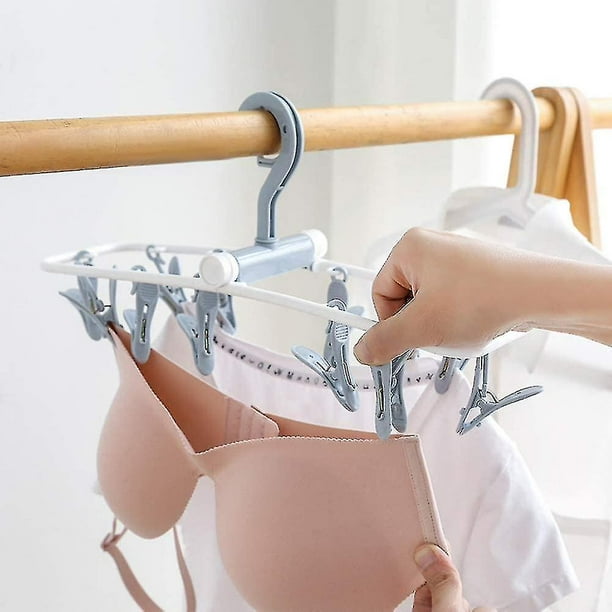 Paquete de 2 tendederos para ropa 12 clips para tendedero de ropa calcetin plegable y colgador de ropa interior Walmart en linea