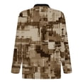thumbnail image 5 of Mens Turndown Half Zipper Colorful Digital Print Long Sleeve Blouse, 5 of 6