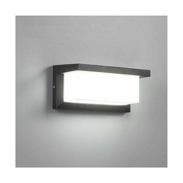 Lámpara de exterior, diseño versátil, aplique LED de 12 W, marco de aluminio fundido a presión, ahorro de energía, 1200 lúmenes, IP65, resistente al agua, construcción de aluminio para pasillo de