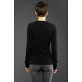 thumbnail image 3 of Blanks+ 5.3oz Women’s Fine Jersey Long Sleeve Shirt, S-2XL, Black, White, Ultra Soft Cotton Blend, 3 of 3