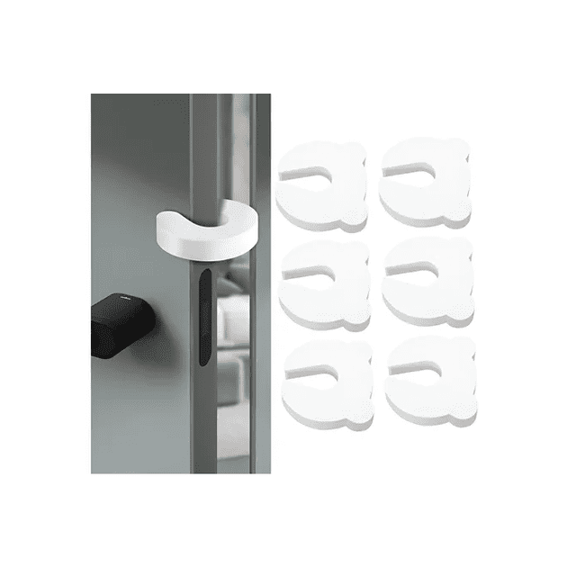 6pzs Protector Pellizcos Contra Niños Dedos Seguridad Xtellar blanco