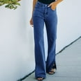 thumbnail image 2 of Sngxgn Women's Jeans Pants Flare with Pockets,Tummy Control High Waisted Casual Pants(A,L), 2 of 7