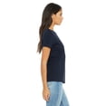 thumbnail image 3 of The Bella + Canvas Ladies Relaxed Jersey Short Sleeve T-Shirt - NAVY - S, 3 of 4