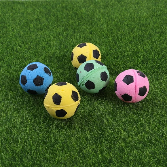 UPGRATOR 12 Pcs Cat Puff Balls EVA Random Color Cute Design Pet Exercise for Fan Gear