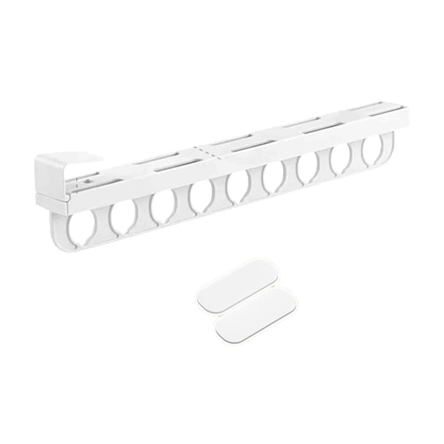 Racks for Storage,Household Pull-out Slide Rail Pants Rack for Wardrobe Storage - Space Saving Telescopic Bracket with Adhesive 10ml