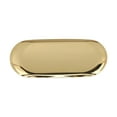 thumbnail image 4 of YAHHU Oval Jewelry Tray Mirror Reflection Vacuum Plating Decorative Vanity Tray for Desk Makeup Organizer Glossy Edge Nail Storage Tray for Jewelry Keys Rings Cosmetics 9.06 Inches / 23 cm, Gold, 4 of 9
