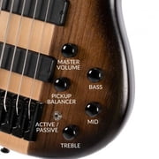 Cort Guitars C5PLUSOVMHABB-U Artisan Series C5 Plus OVMH 5 String Bass Guitar - Antique Brown Burst