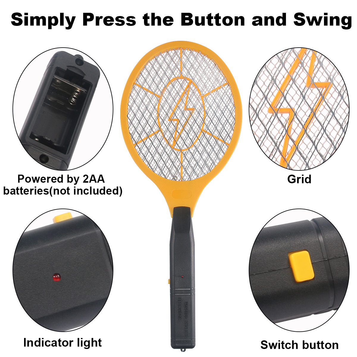 Gamexcel 2-Pack Electric Fly Swatter, 3000V Bug Zapper photo 8