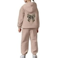 thumbnail image 6 of Girls Pants Sets Bow Print Design Pullover Hoodie Jogger Outfits Clothes, 6 of 7