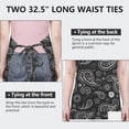 thumbnail image 6 of Black Paisley and Floral Pattern Apron-Garden Aprons for Women with Pockets-Cotton Linen Waterproof Kitchen Cooking Gardening Aprons Adjustable for Kitchen,Cooking,BBQ and Salon 33x27 Inch, 6 of 7