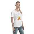 thumbnail image 3 of Camping I'D Rather Be Women'S V Neck T Shirts White Medium, 3 of 5