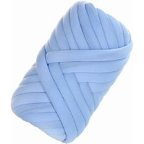 Super Soft Polyester Yarn For Hand Knitting Thick Thread Cornflower Blue 20mm 250g/roll