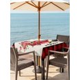 thumbnail image 2 of Outdoor Tablecloth with Umbrella Hole and Zipper, Valentine's Day Square Table Cloth 54x54 Inch Waterproof Tablecloth, Truck Loves Red Plaid Romantic Beige Picnic Table Cover for Patio Camping, 2 of 7