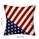 thumbnail image 3 of Fundas de cojín del 4 de julio con diseño de bandera patriótica y estrellas, decoración para sofá, dormitorio, hogar, funda de almohada de lino., 3 of 6