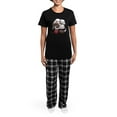 thumbnail image 4 of CafePress - Cute Kawaii Cat Pajamas - Women's Short Sleeve Print T-Shirt and Pants Dark Cotton Pajama Set, 4 of 7