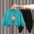 thumbnail image 2 of Staki Toddler Winter Clothes Toddler Baby Boy Clothes Set Long Sleeve Sweatshirt and Pants Fall Winter Outfits for Infant 2-9Y 10-12Y(Sky Blue,5-6 Years), 2 of 8