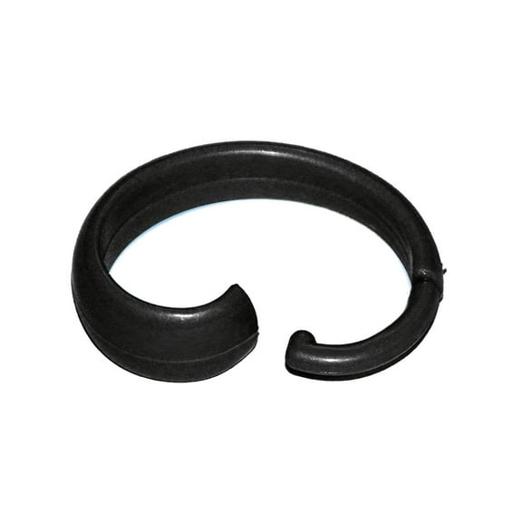 Set of 12 Black Hang Ease "C" Type Plastic Shower Curtain Hooks