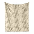 thumbnail image 1 of Botanical Soft Flannel Fleece Throw Blanket, Continuous Herbs Plants Aromatherapy Pattern on Pastel Background, Cozy Plush for Indoor and Outdoor Use, 50" x 70", Beige Brown, by Ambesonne, 1 of 5