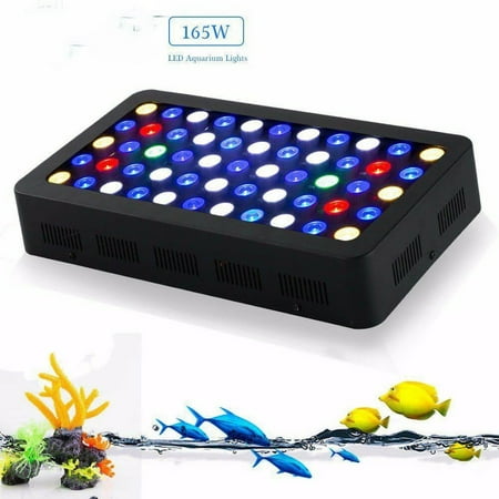 LED Aquarium Light， 165W Dimmable Fish Tank Light Full Spectrum coral growth lamp