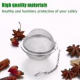 thumbnail image 2 of Stainless Steel Tea Strainer Infuser Balls - 2 Pack, Fine Mesh Tea Filter with Hook & Chain for Loose Leaf Tea Brewing, 2 of 4