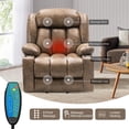 thumbnail image 6 of JULY'S SONG Overstuffed Leather Recliner Chair with Massage and Heat, Power Lift Chairs for Elderly with Cup Holders, Electric Oversized Recliners for Adults with Charge Ports, Brown, 6 of 11