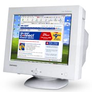 Daewoo 17-inch DynaFlat Series Monitor 719BFN, Silver finish