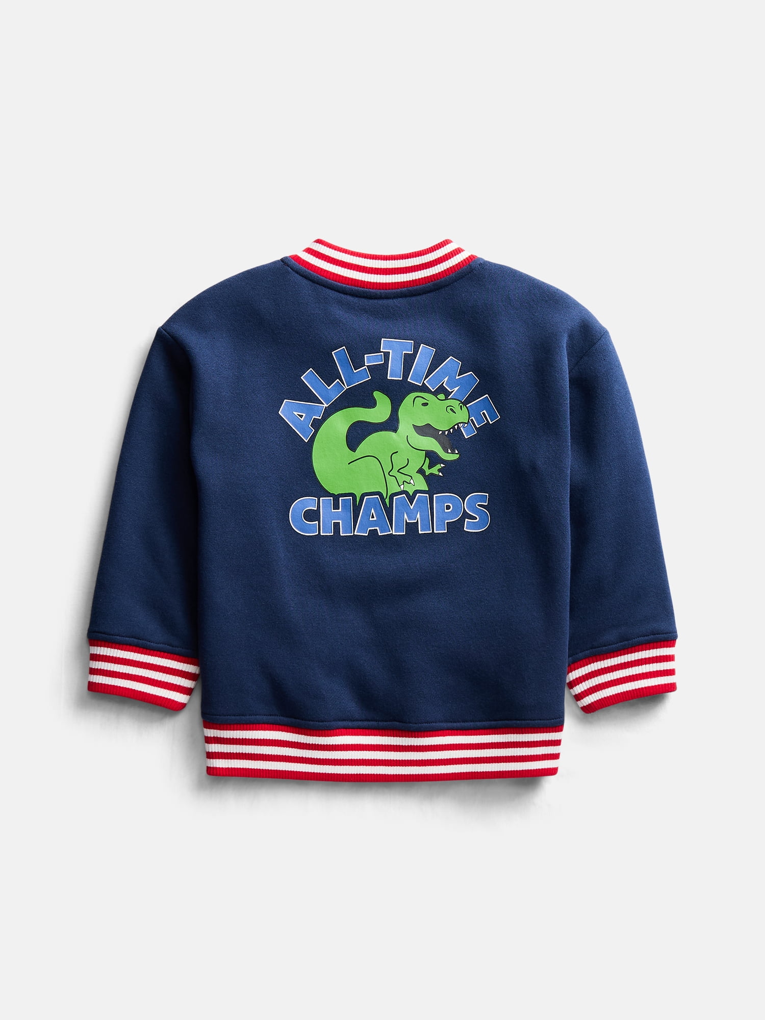 Wonder Nation Toddler Boys Embroidered Patch Graphic V Neck Sweatshirt, Sizes 12M-5T