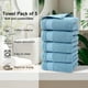 thumbnail image 4 of Juego de toallas de baño Pack 5 | Toallas de algodón absorbentes suaves y gruesas | Bordes duraderos con doble costura | Baño multiusos, spa, salón, gimnasio | 29,1 x 12,9 pulgadas | Colores, 4 of 7