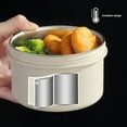 thumbnail image 4 of Contenedor Térmico Para Almuerzo, Caja Bento Redonda De Acero Inoxidable A Prueba De Fugas, Contenedor Bento Aislado Con Bolsa Térmica Para Trabajadores De Oficina, Escuela,, 4 of 8