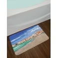 thumbnail image 2 of Sicily Bath Mat, Dreamy Photo of Beach at Cefalu Italy Sea Sky and Buildings in Vibrant Colors, Plush Bathroom Decor Mat with Non Slip Backing, 29.5" X 17.5", Multicolor, by Ambesonne, 2 of 2