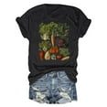 thumbnail image 1 of TINZ T-Shirt Décontracté à Manches Courtes Col Rond Imprimé pour Femmes, Chemise Raglan Beige, Chemise d'Été à Manches Longues pour Femmes, 1 of 2