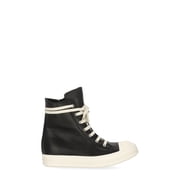 Rick Owens Black Side Zip High Sneakers Black Women's