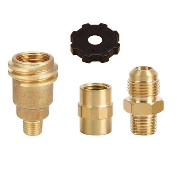Brass Fitting QCC1/POL 3/8" Flared to 1/4" Thread Adapter for Appliances & Hydraulic Systems