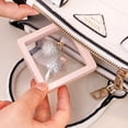 thumbnail image 5 of Convenient Earring Storage Box Exhibition Boxes Women Square PE Film Jewelry Storage Box Plastic Boxes Storage Container white 7x7x2cm, 5 of 6