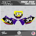 thumbnail image 2 of Kalair GFX Graphics Kit for Suzuki RMZ250 (2004-2006) Icon Series, 2 of 5