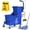Blue-44 Quart, variant on 34 Quart Yellow Commercial Mop Bucket with Side Press Wringer on Wheels