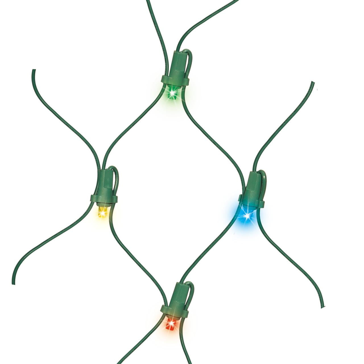 Indoor/Outdoor 240-Count LED Giant Net Christmas Lights, Multicolor, 8' x 5', Holiday Time