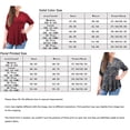 thumbnail image 4 of Women’s Tops 3/4 Roll Sleeve Shirts V Neck Plus Size Blouses Tunic Top-Color 6, 4 of 4