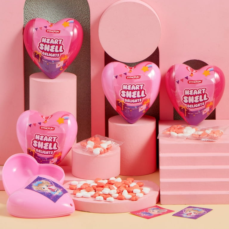 JOYFY 12 Valentine's Day Heart Shell Candy for Valentine, Party