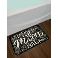 thumbnail image 2 of Saying Bath Mat, I Love You to the Moon and Back Lettering Ornaments Illustration, Plush Bathroom Decor Mat with Non Slip Backing, 29.5" X 17.5", Charcoal Grey and Champagne, by Ambesonne, 2 of 2