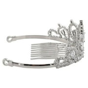 Believe by Brilliance Fine Silver Plate Cubic Zirconia Mini Crown Tiara