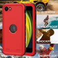 thumbnail image 4 of iPhone SE 2020 Waterproof Case, iPhone SE 2nd Gen Case Waterproof, Allytech IP68 Waterproof Build-in Screen Protector Full Protection Case Cover for Apple iPhone SE 2020, Red, 4 of 7