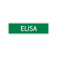 thumbnail image 1 of Elisa Girls Children Name Letter Printed Plaque Decoration Indoor Outdoor Unique Label Wall Novelty Aluminum Metal Sign 4"x13.5", 1 of 1
