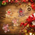 thumbnail image 4 of 12 Pack Gingerbread Man Ornaments Christmas Tree Decorations, 3 inch Tall Gingerman Hanging Christmas Tree Ornament Holiday Decor, 4 of 9