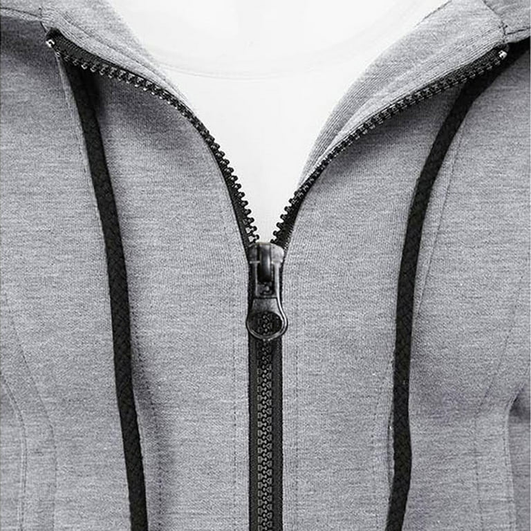Men's Denim Jean Jacket Leisure Coat Hoodie Casual Slim Fit Jackets Tops  Zip New