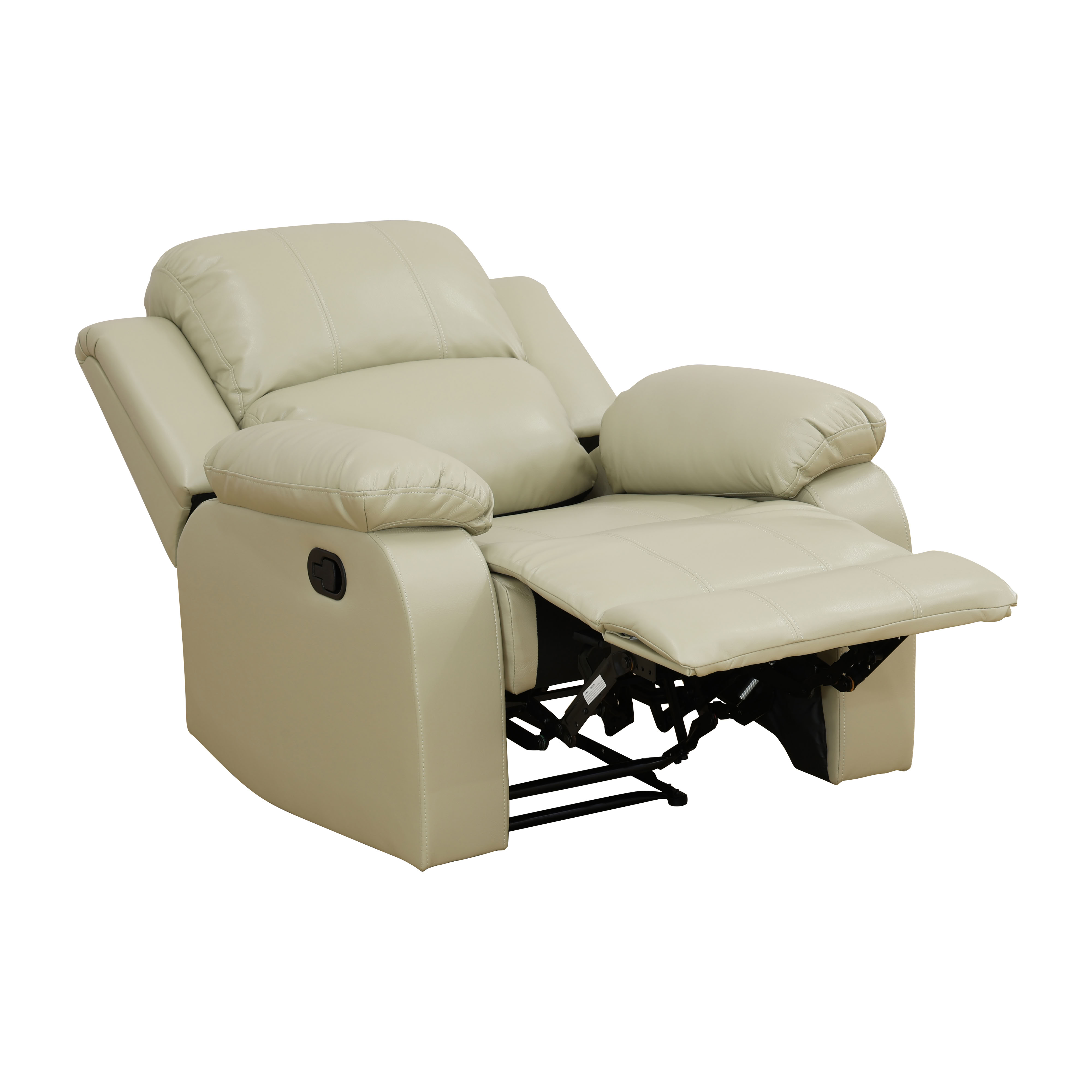 MAYEERTY Leather Recliner Chair, Single Reclining Sofa with Adjustable Angle, for Living Room, Home Theater & Personal Lounge