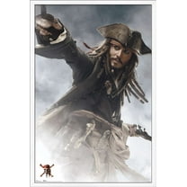 Disney Pirates of the Caribbean: At World's End - Jack Sparrow Wall Poster, 22.375" x 34", Framed