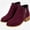 Wine, variant on WAVSUF Women's Suede Flat Boots Anti Slip Pointed Toe Arch Support Fall Daily Comfort Ankle Boots Black 6