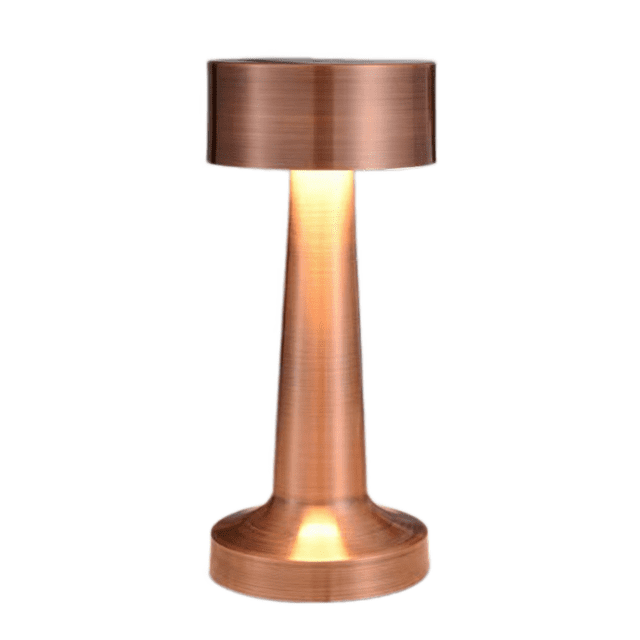 Amorosa Lámpara LED Mesa Recargable USB, Luz Táctil 3 Colores, Portátil Metálica para Hogar y Restaurante