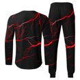 thumbnail image 5 of Stamzod Men's Tracksuits 2 Piece Outfit Plus Size Clearance Streetwear Casual Print Long Sleeve T-Shirt Pants Set Sportswear Athletic Jogging Suits, 5 of 5